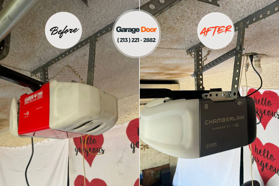 Before and after: garage door repair Union County